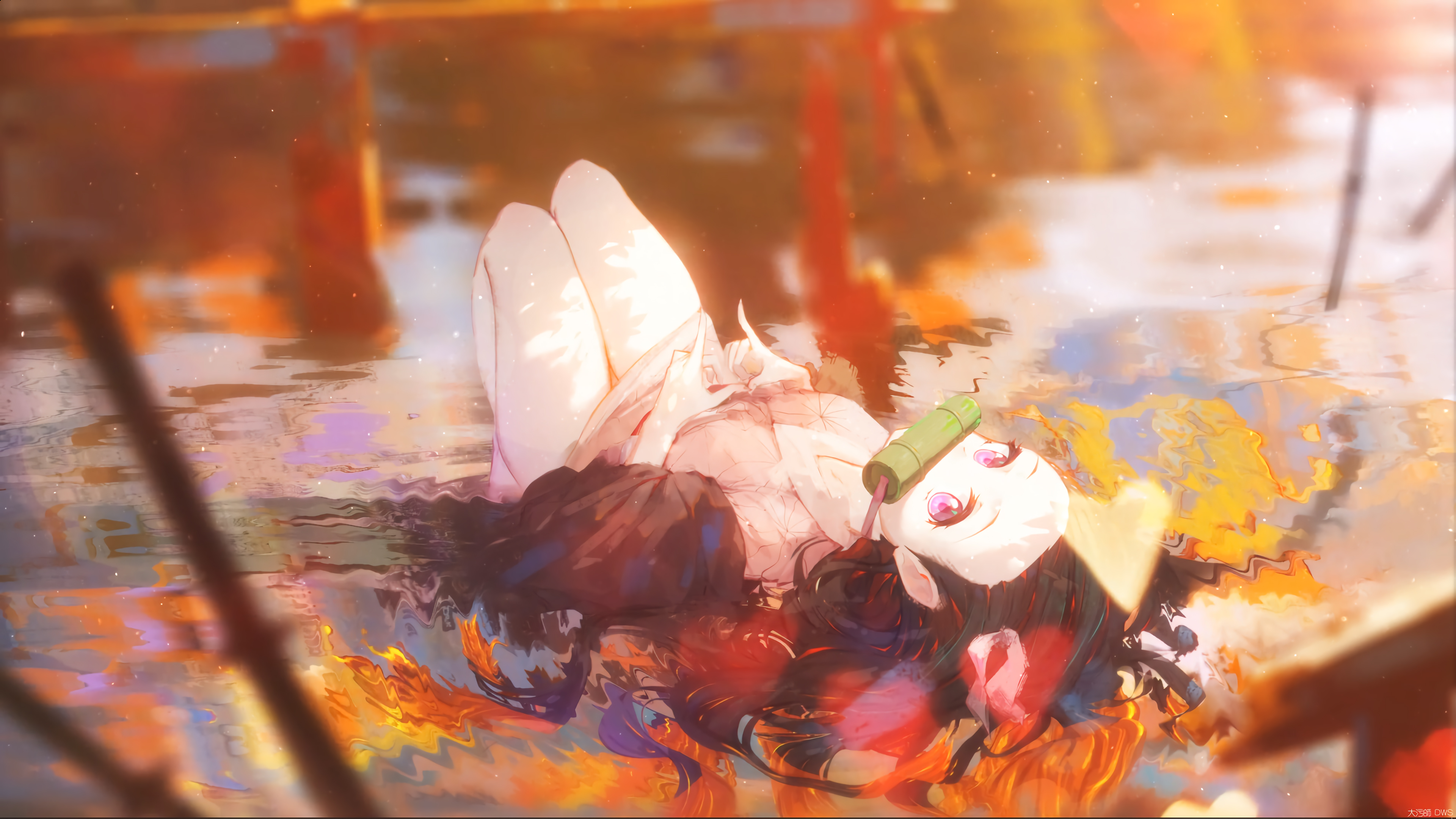 鬼灭之刃豆子 灶门祢豆子仰卧